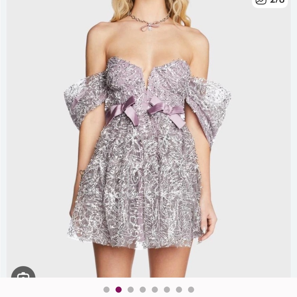 For Love And Lemons Lavender Lace Dress